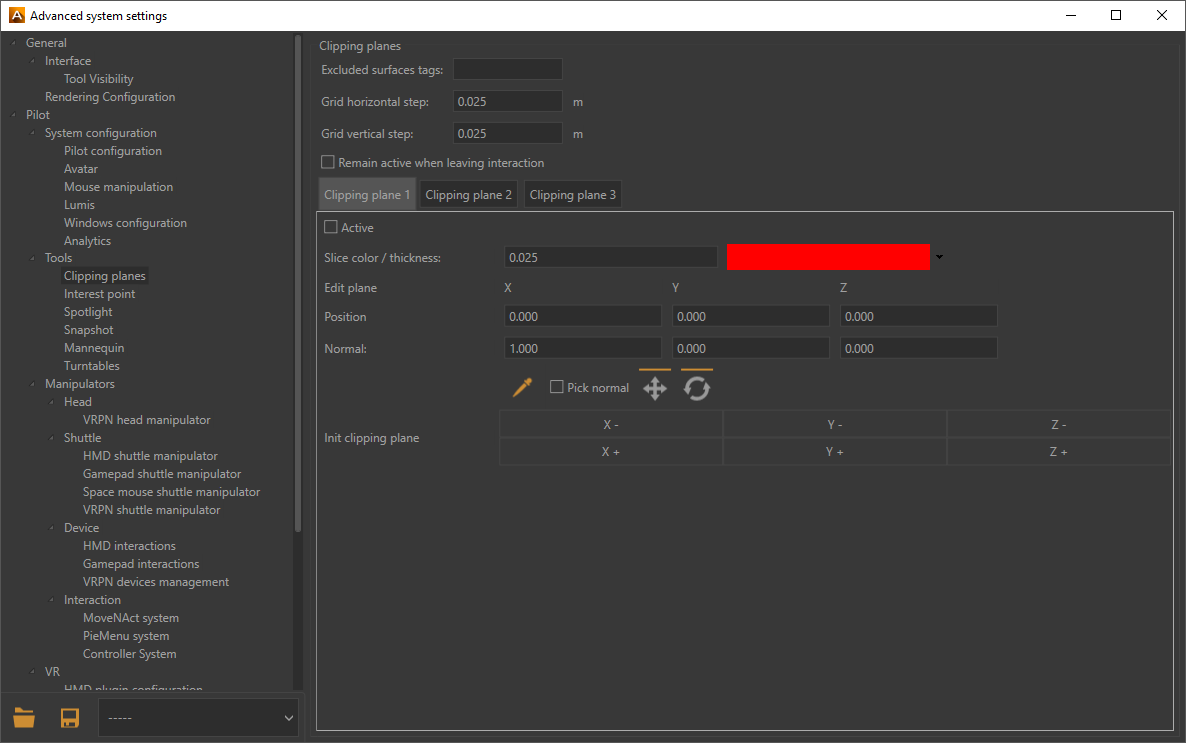 Clipping Planes Advanced System Settings