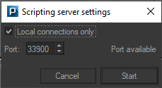Scripting server settings