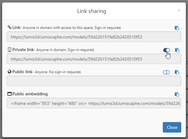 Private Link Sharing Example.