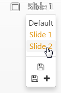 Selecting the name of the slide you want to switch to.
