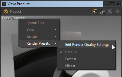 The top of the editor is dedicated to a preset profile management section: