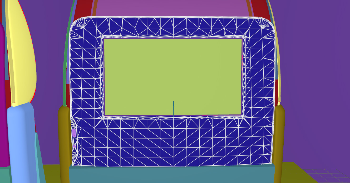 Modification of the tessellation parameter on a parametric surface.