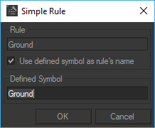 Rule Ground creation using the Simple Rules editor.