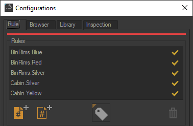 Configuration editor and browser after creating the rules.