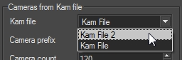 Choosing the .kam file to use.