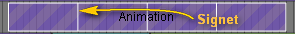 Dropping a camera animation onto the camera track creates a solid-colored clip whose length corresponds to the duration of the clip.