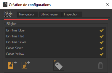 Configuration editor and browser after creating the rules.