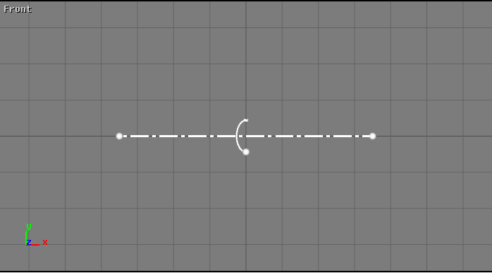 Rotation axes possess representations to help you to visualize them and to position them in the 3D space.