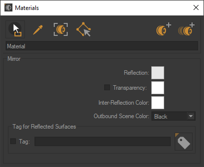 A mirror material editor