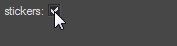 Checkbox for a "partition" sticker in the Configuration Browser.