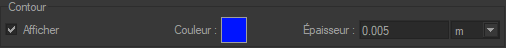 The contour of the clipped surface edges can be visually represented by enabling the Show option within the Contour zone.