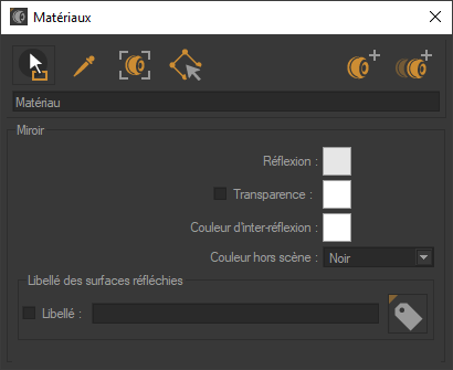 A mirror material editor