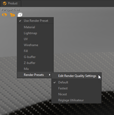 The top of the editor is dedicated to a preset profile management section.