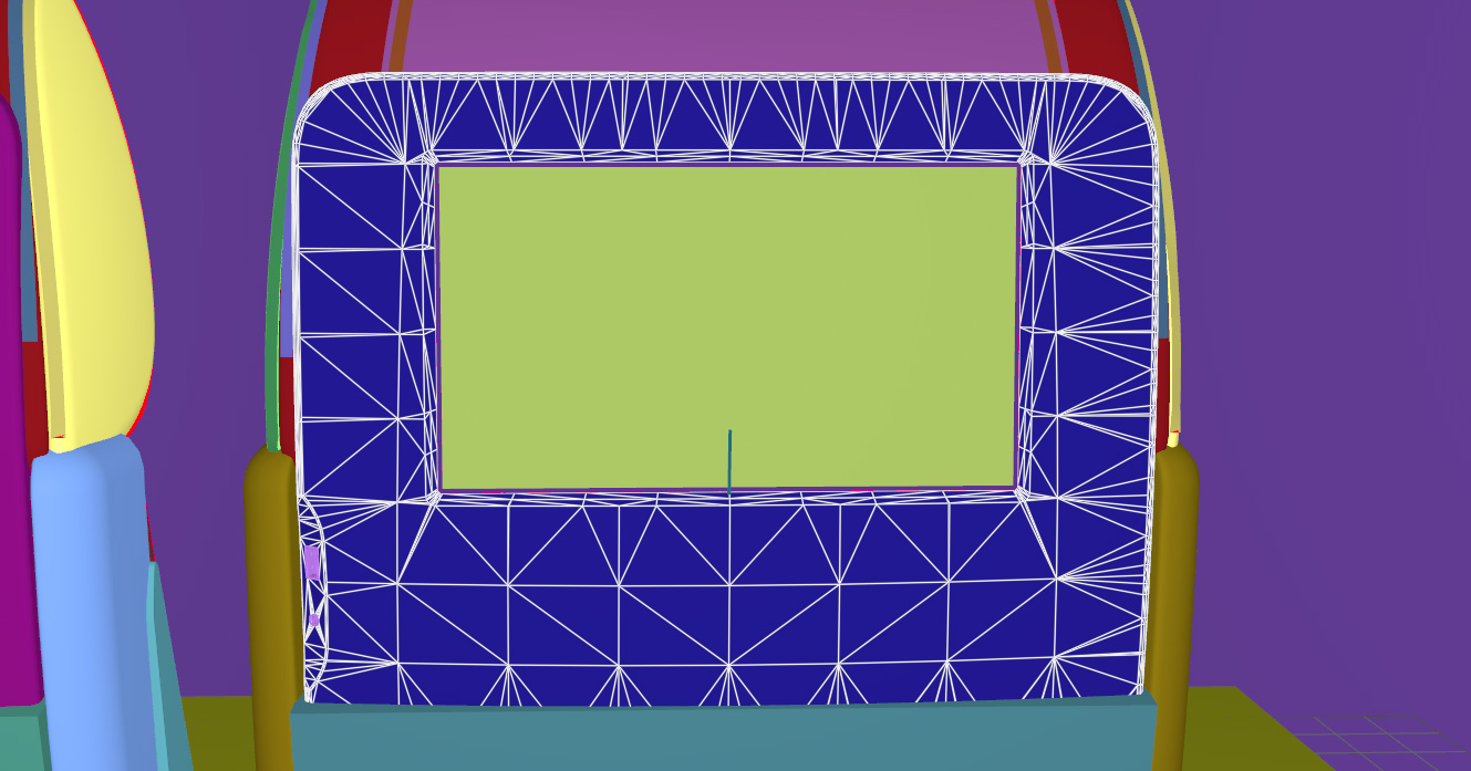 Modification of the tessellation parameter on a parametric surface.