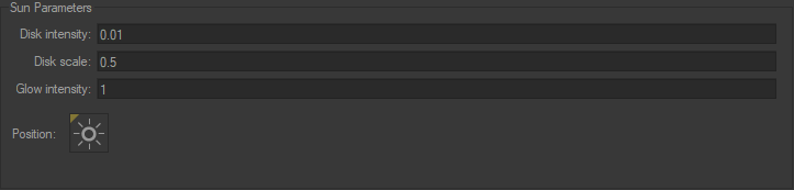 Sun parameters for Iray.