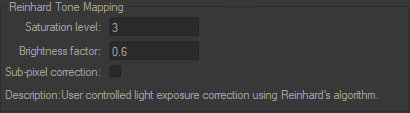 Options for the Reinhard Tone Mapping effect.