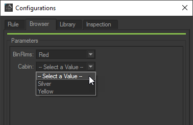 Configuration editor and browser after creating the rules.