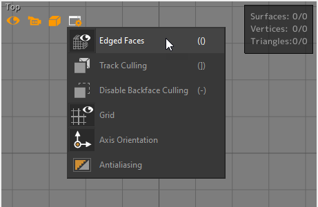 Displaying surface faces in the Viewport.