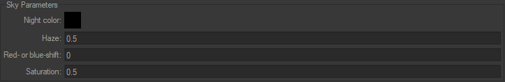 Sky parameters for Iray.