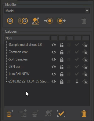 Example of reordering layers in a list.