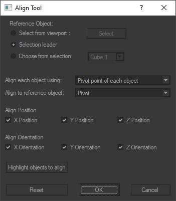 Shaper objects alignment tool: align some objects to another one