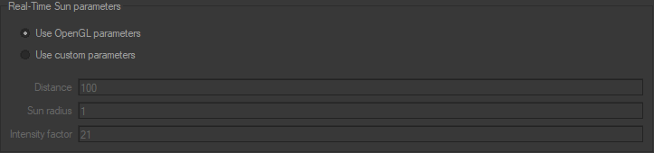 Real-Time Sun parameters for Iray.