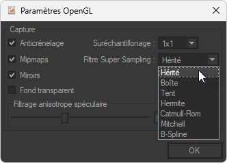 OpenGL Snapshot Settings Editor