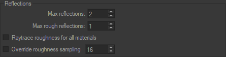 Raytracing Settings Reflections box