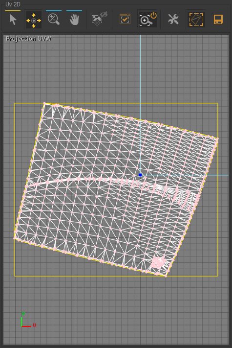 UV-mappings obtained are displayed in the 2D UV zone.