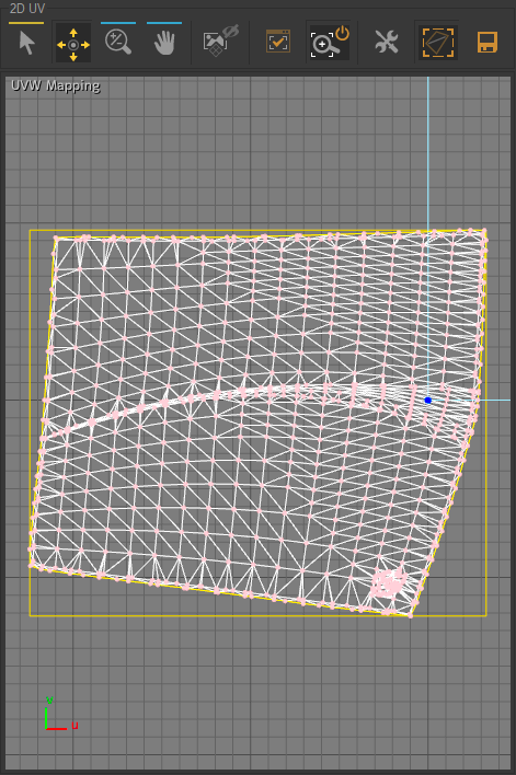 UV-mappings obtained are displayed in the 2D UV zone.