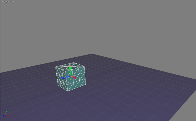 Initial position of the cube’s pivot.