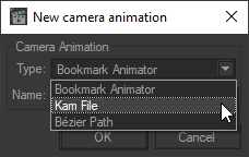In the dialogue box that appears, choose the type "Kam File".