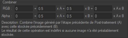 The associated parameters are for precisely adjusting the influence of one image relative to the other.