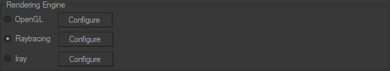 The Rendering Engine box of the Video editors.