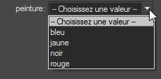 A drop-down list of "​value_n" values in the Configuration Browser.