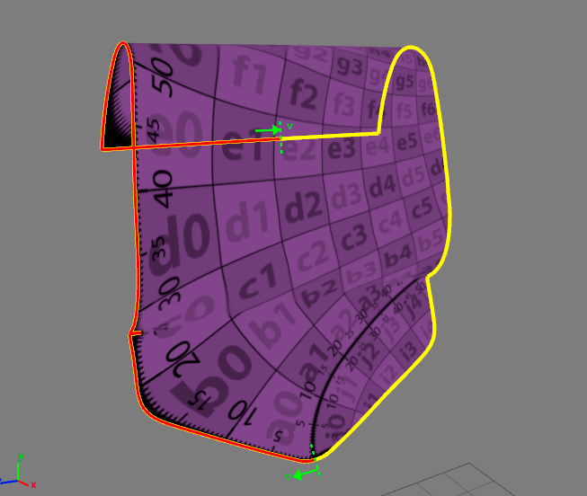 Follow boundary method.