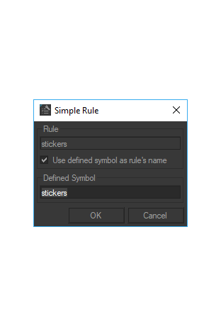 The Simple Rules editor.