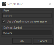 Defining a "partition" type simple rule.