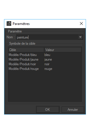 The Parameters Editor.
