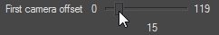 Modifying the offset of the first camera.
