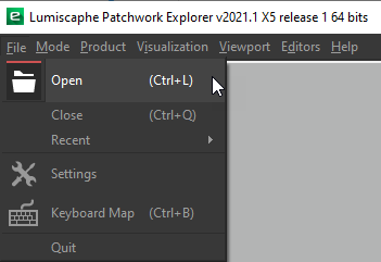 Opening a .kdr file in Patchwork Explorer.