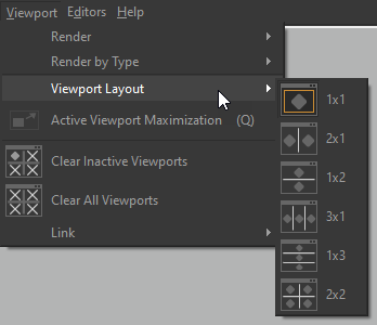 From the Viewport menu.