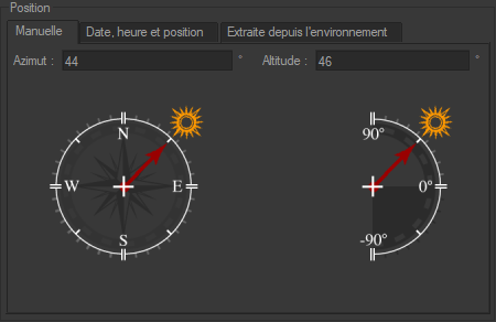 Samples of rendering for different Azimuth and Altitude values.